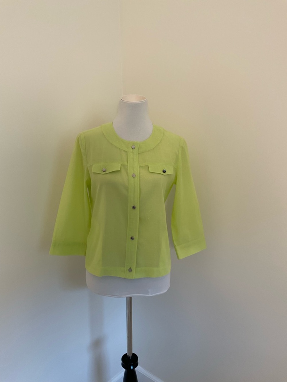Chico’s Sheer Light Green Women's Lightweight Jacket